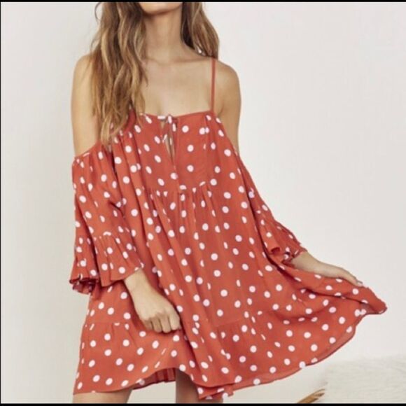 Tularosa Polka Dot Mini Dress - Picture 1 of 16